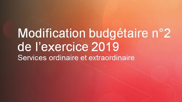 Modification budgetaire  2 2019